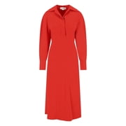 Victoria Beckham Shirt Midi Dress Red Womens