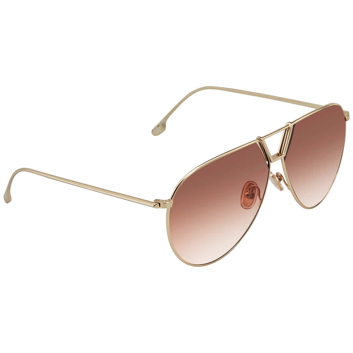 Victoria Beckham VB208S 43241 Gold/Burgundy Teardrop Aviator  display picture 1