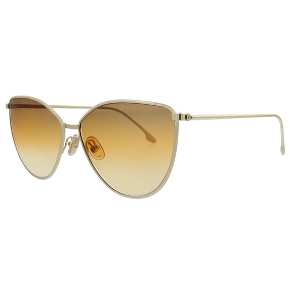 Victoria Beckham VB209S 43245 Gold/Brown Orange Soft Cateye Sunglasses for womens