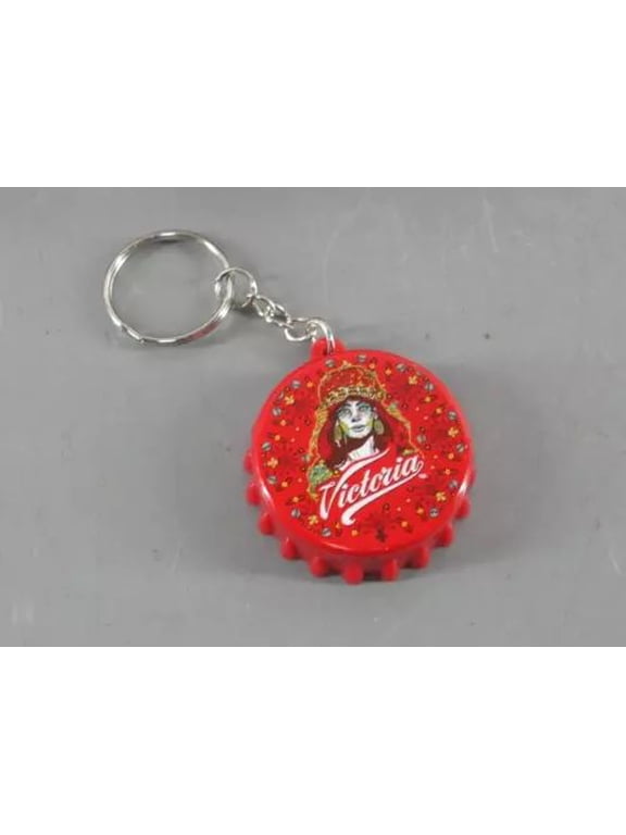 Beer Red Bottle Cap Opener Keychain Charm