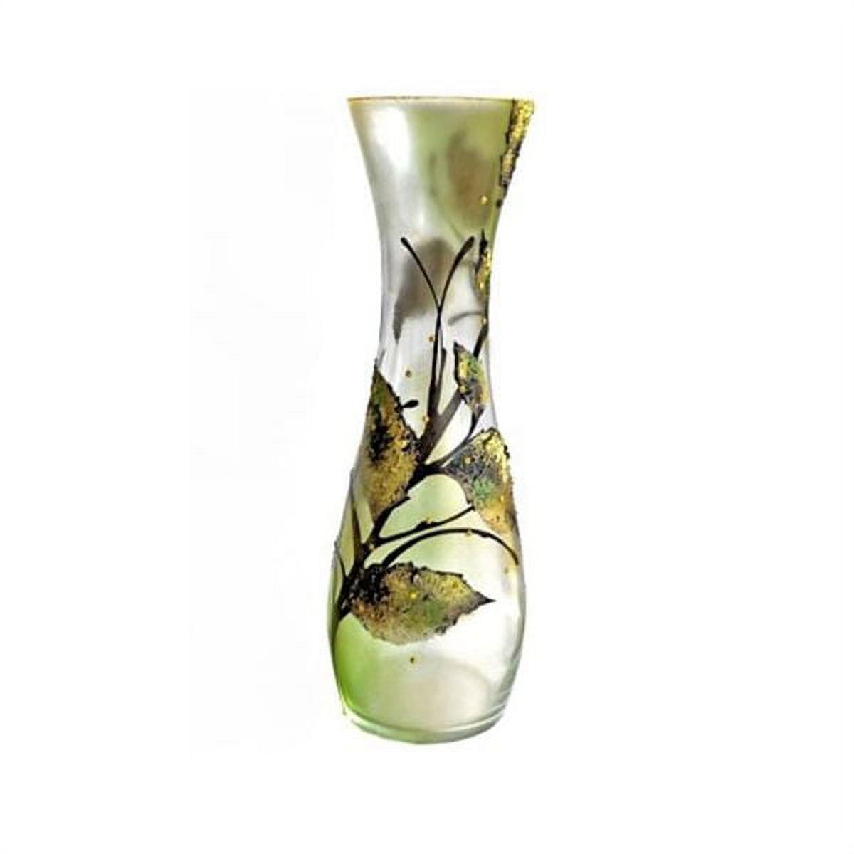 Victoria Bella 10253/500/ALG, 20Inch High Glass Vase with Pattern