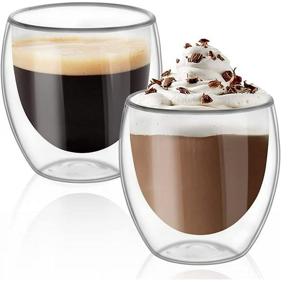 Victoria Bella A-23504 Double Wall Glass Cup 10oz. Set of 2