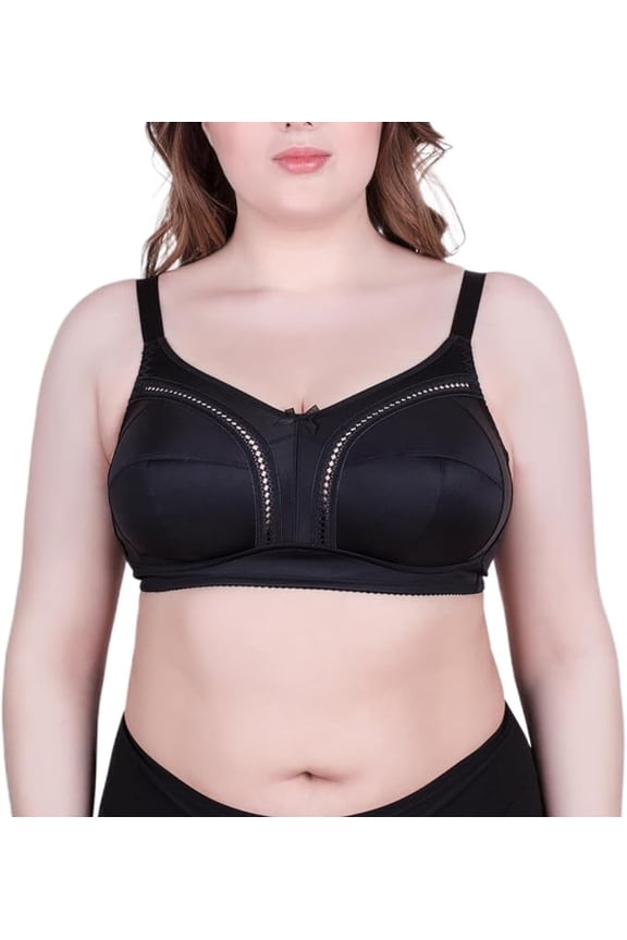 MILAVITSA-124040 Bra with Soft Cups, Bralette, from The Classic Collection, Black, Size 75-D