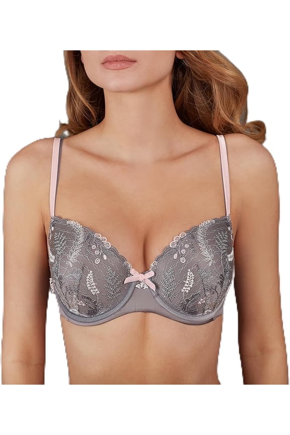 MILAVITSA-770151 Bra. Dense molded cups with underwire. Collection ALISEE, Seagull, Size 70D