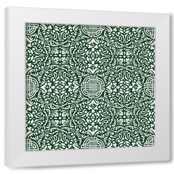 Victoria Borges 4x14 White Modern Wood Framed Wall Art Titled - Celtic Knot Collection I