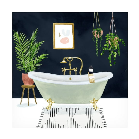 Victoria Borges 'Boho Bath I' Canvas Art