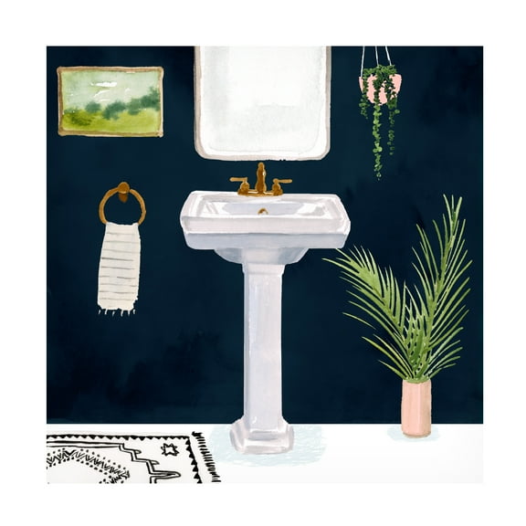 Victoria Borges 'Boho Bath Sinks I' Canvas Art