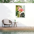 thumbnail image 1 of Victoria Borges 'Flamingo Forest I' Outdoor Canvas 47x47, 1 of 5