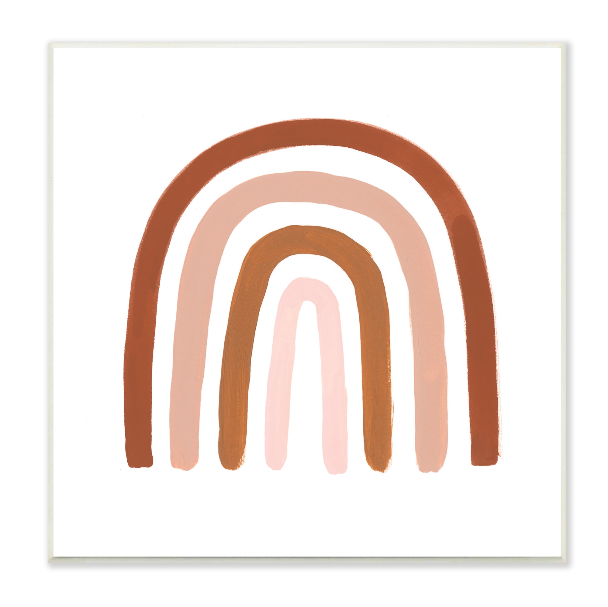 Victoria Borges Industries Southwestern Desert Themed Rainbow Arches Pink Beige 12 in x 12 in Framed Painting Canvas Art Print, by Stupell Home Décor