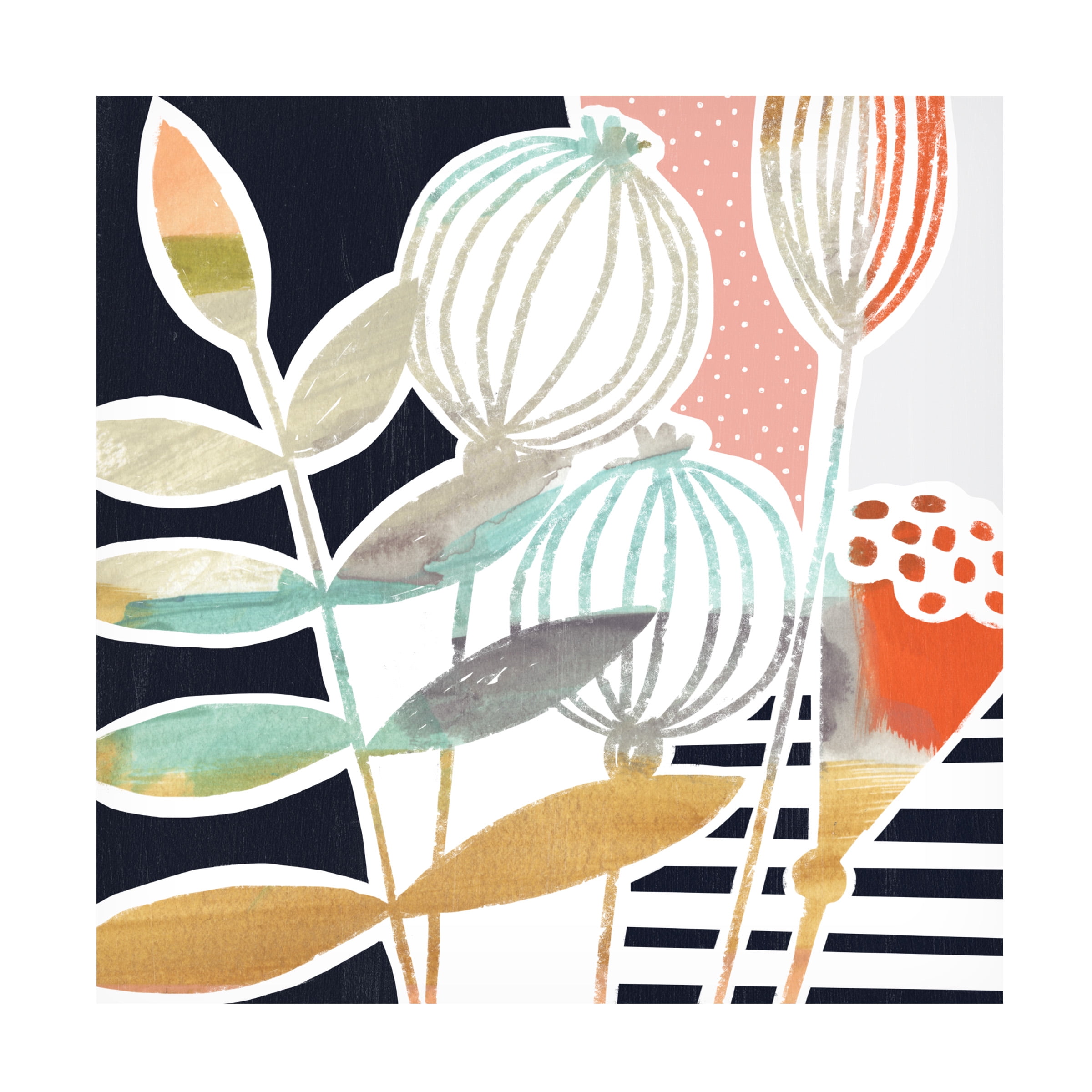 Victoria Borges 'Patterned Flora I' Canvas Art