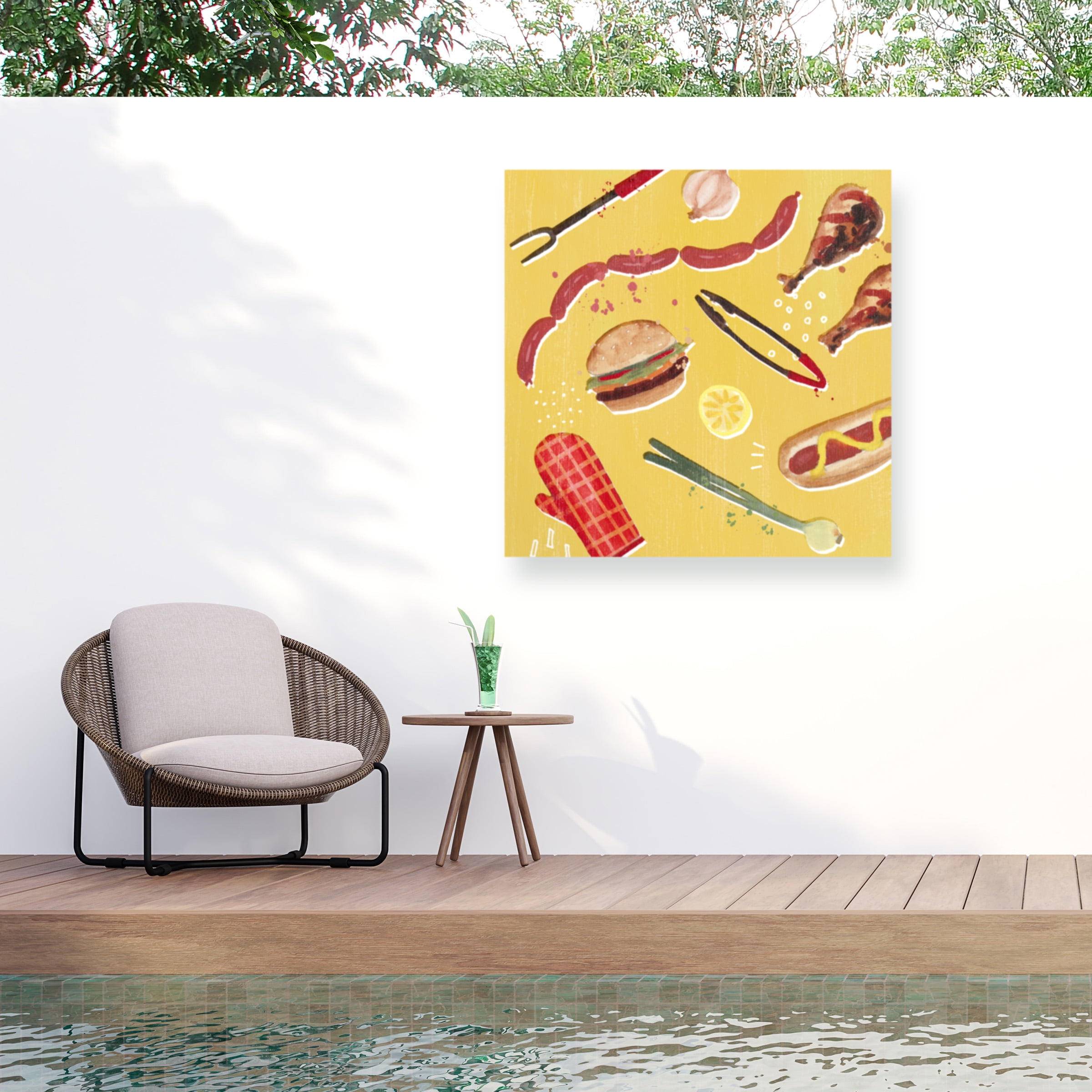 Victoria Borges 'Throw It On The Grill III' Outdoor Canvas 14x19