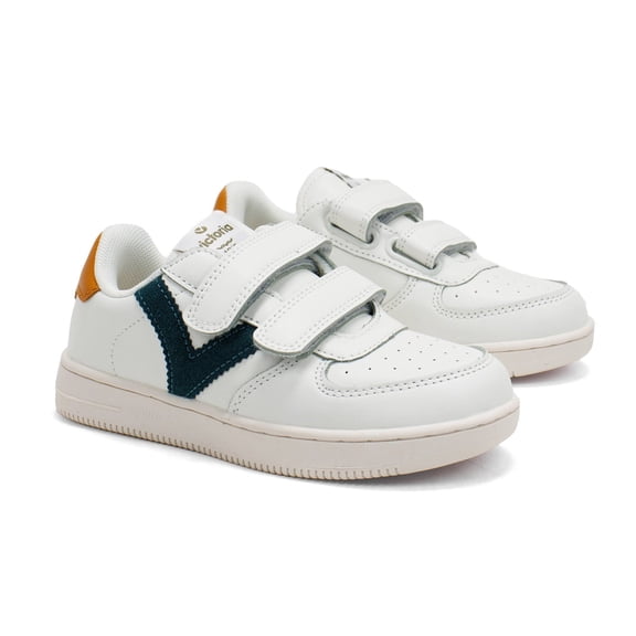Victoria Boys Tiempo Contrast Sneakers, Verde,3 M US