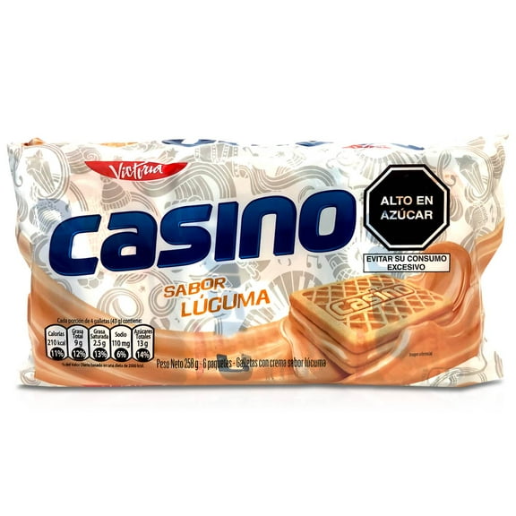 Victoria Casino Galletas con Crema Sabor Lucuma | Peruvian Cookies with Lucuma Cream 10oz