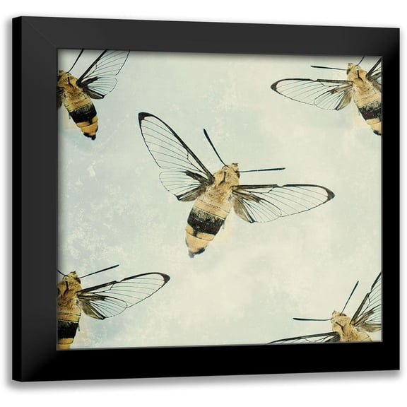 Victoria, Chelsea 12x12 Black Modern Framed Museum Art Print Titled - Busy Bees