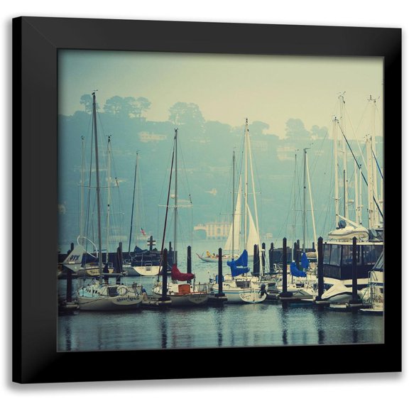 Victoria, Chelsea 12x12 Black Modern Framed Museum Art Print Titled - Twilight Docking