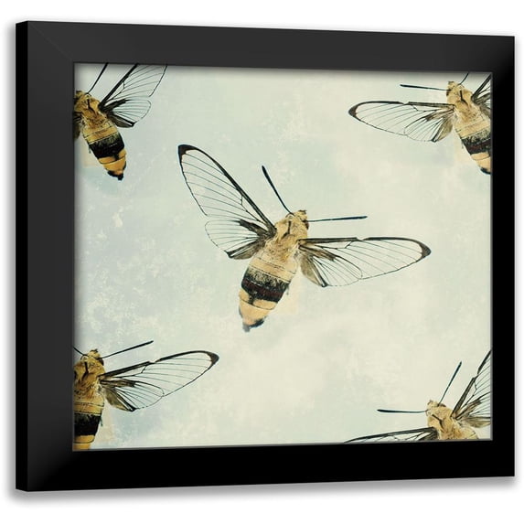Victoria, Chelsea 20x20 Black Modern Framed Museum Art Print Titled - Busy Bees