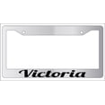 thumbnail image 1 of Victoria Chrome Plastic License Plate Frame City State, 1 of 1