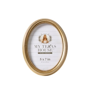 My Texas House Gold Oval Tabletop Picture Frame, 5 in x 7 in