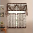 thumbnail image 1 of Victoria Classics Linen Leaf 4 Piece Kitchen Curtain Set, 60” x 36” (2 Panels), 1 of 1
