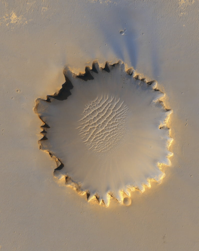 Victoria Crater on Mars Canvas Art - Stocktrek Images (25 x 31)