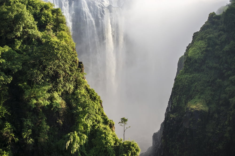 Victoria Falls Livingstone Zambia Canvas Art - Remsberg Inc Design Pics (38 x 24)