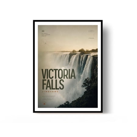 Victoria Falls Travel Print Zimbabwe Wall Decor