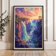 thumbnail image 1 of Victoria Falls Zimbabwe Art Print, Vibrant Travel Print, Unframed Canvas 12x16in, 1 of 4
