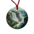thumbnail image 1 of Victoria Falls Zimbabwe Zambia Africa Christmas Tree Holiday Round Ceramic Ornament, 1 of 7