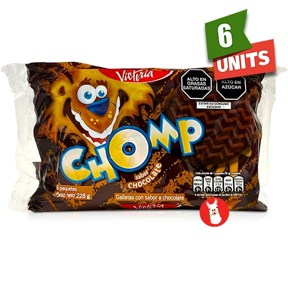Victoria Galleta Chomp Sabor Chocolate | Peruvian Chocolate Cookie 6 Units