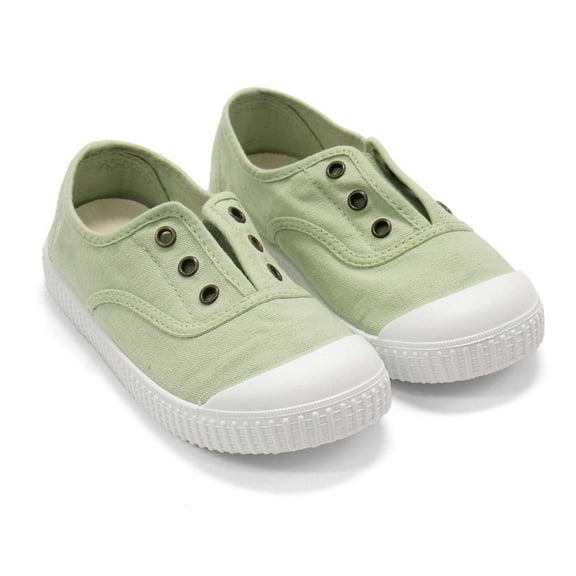 Victoria Girls 1915 Inglesa Slip-On Canvas Shoes, Wasabi,2 M US