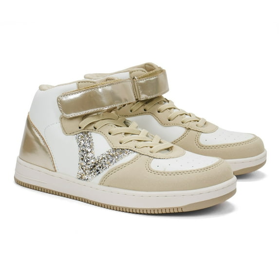 Victoria Girls Tiempo High-Top Sneaker, Platino,12 M US