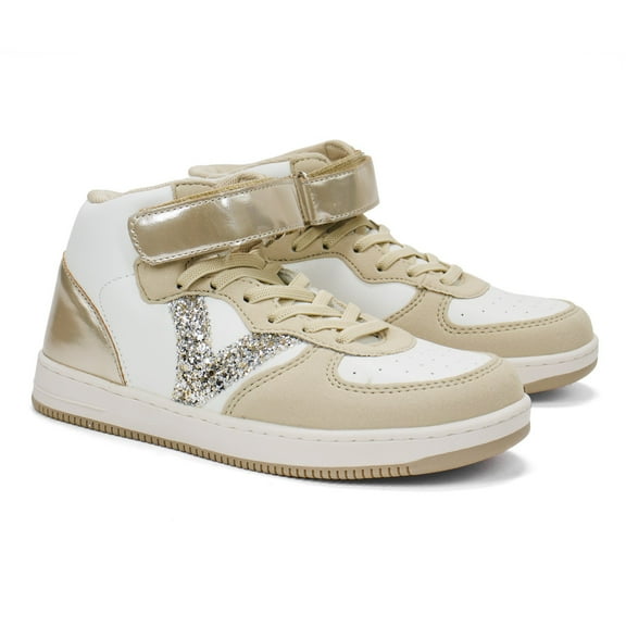 Victoria Girls Tiempo High-Top Sneaker, Platino,13.5 M US