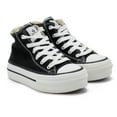 thumbnail image 1 of Victoria Girls Tribu Canvas High-Top Platform Trainers, Black,1 M US, 1 of 7