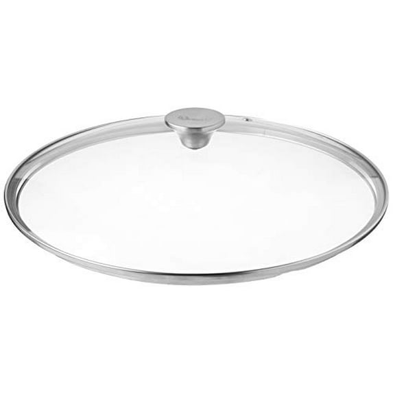 Victoria Glass Lid for 13 Inch Cast Iron Skillet, Frying Pan Lid with Stainless Steel Air Flow Knob