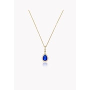 Victoria Hyde London Necklace PrincessS Water Drop In Gold - Blue