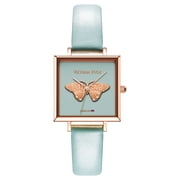 Victoria Hyde Woman Watch 3D sculpture Rose Gold Butterfly Leather strap
