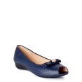 thumbnail image 1 of Victoria K Bow With Rhinestones Wedge Flats (Women), 1 of 6