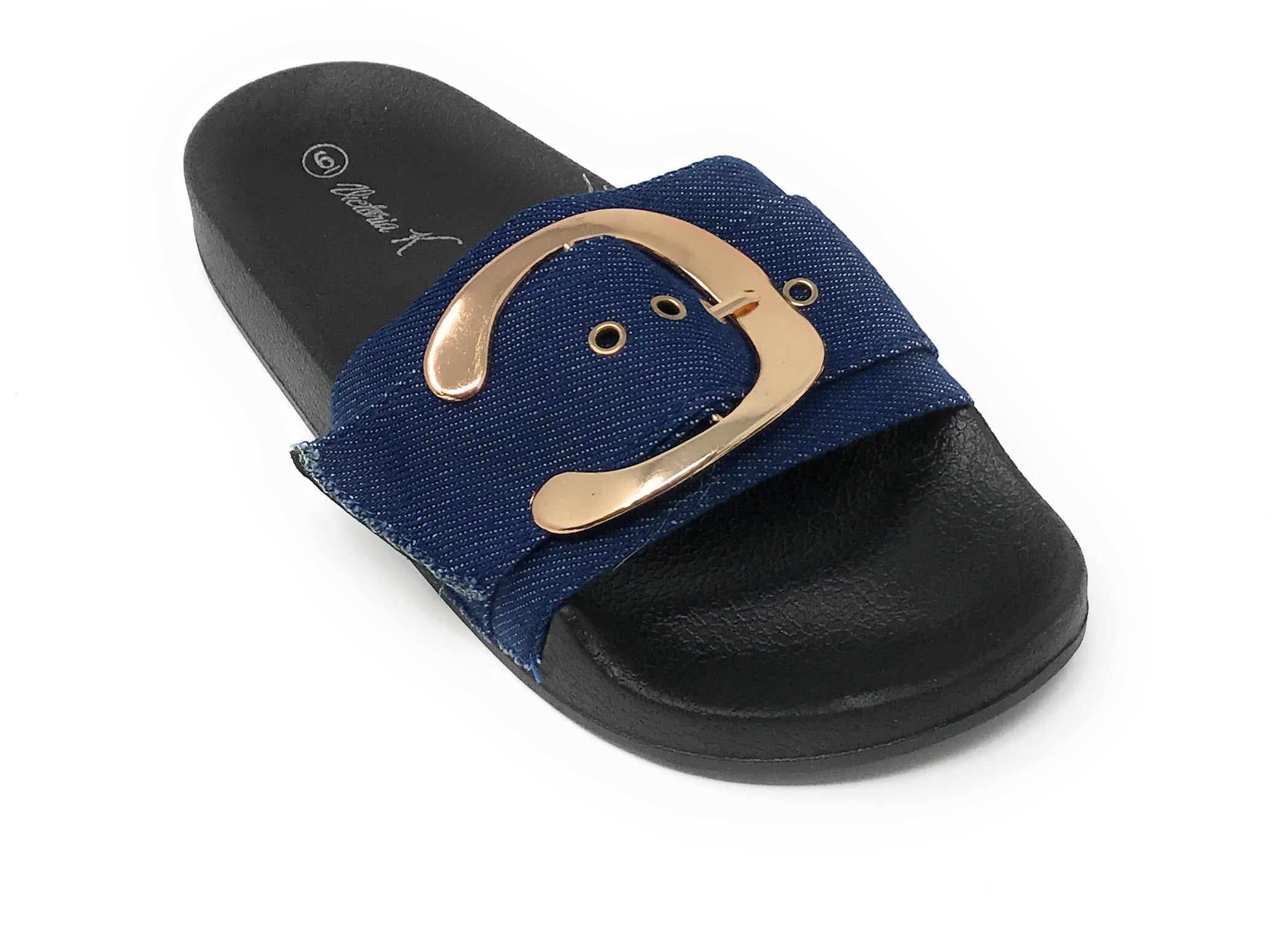 Victoria K Buckle Footbed Slide Sandal (Women's)