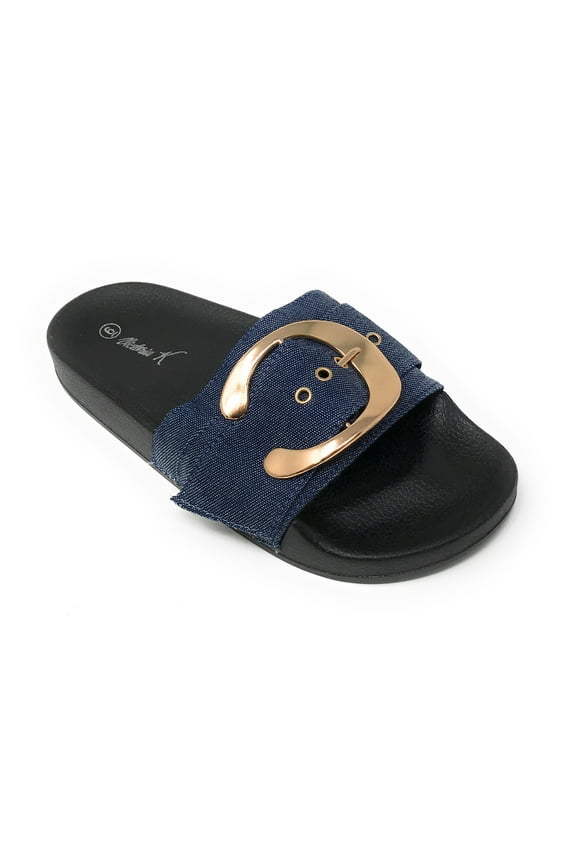 Buckle Footbed Slide Sandal (Women's)