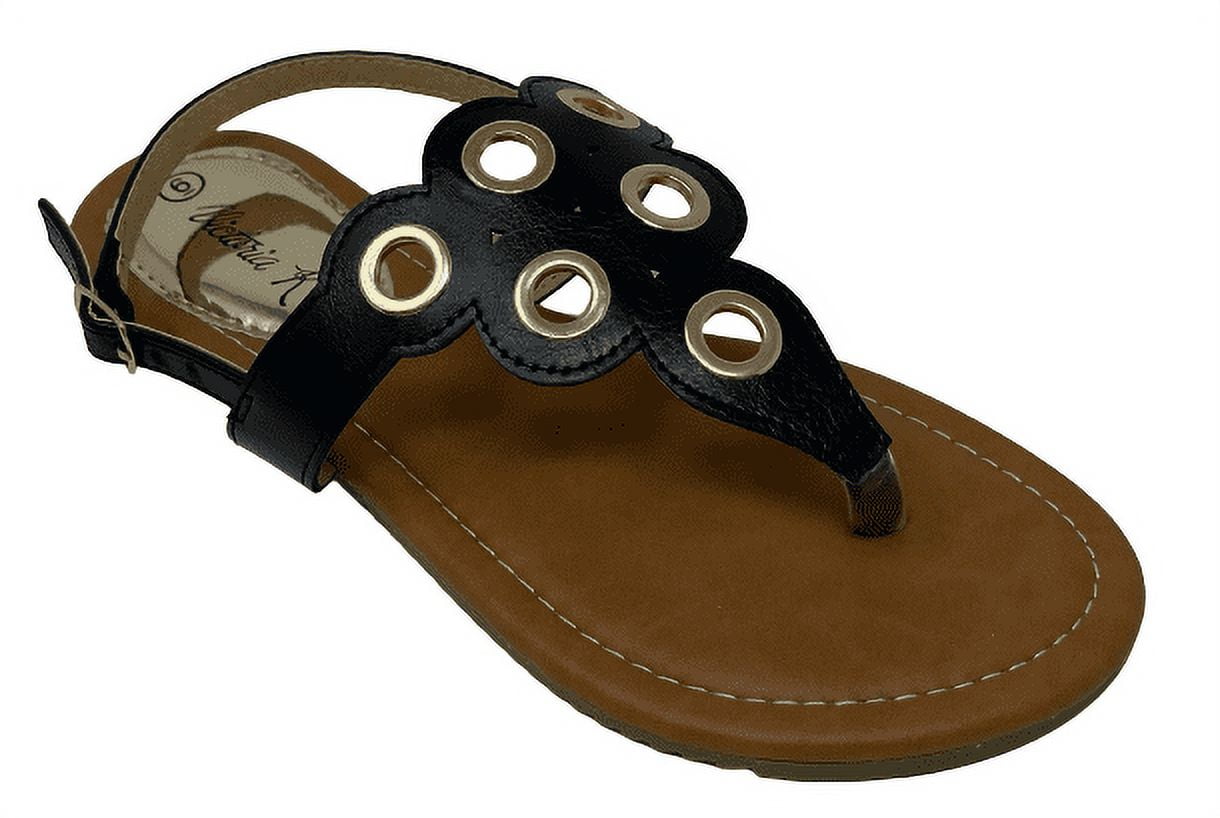 Victoria K Circular Perforated Design Sandals (Women)