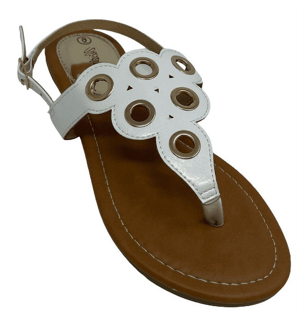 Victoria K Circular Perforated Design Sandals (Women)