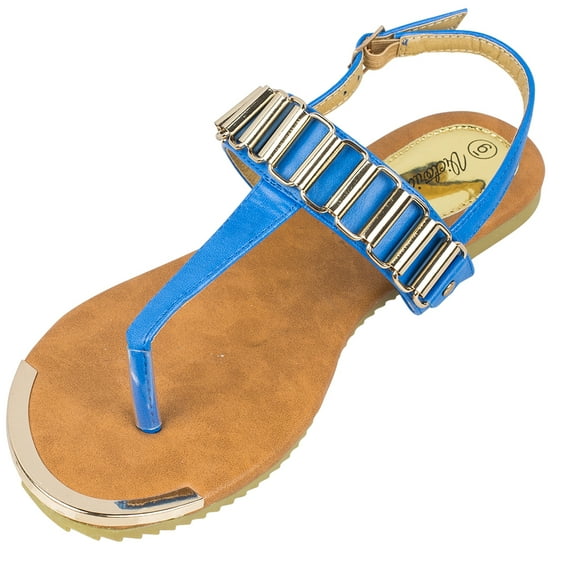Victoria K Fashion Women's Gold Linked Sandals