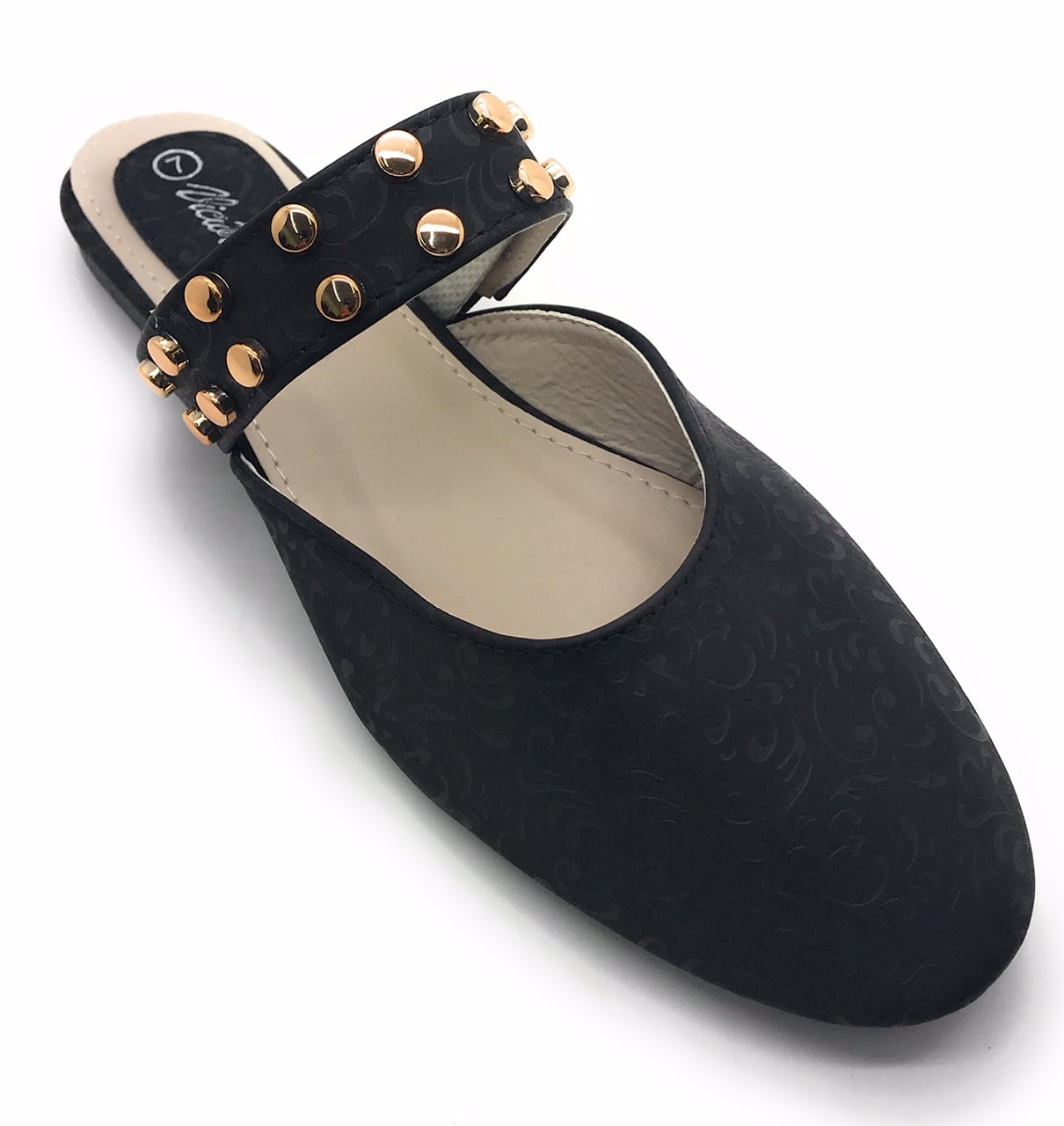 Victoria K Floral Textured Slip On Mules (Women)