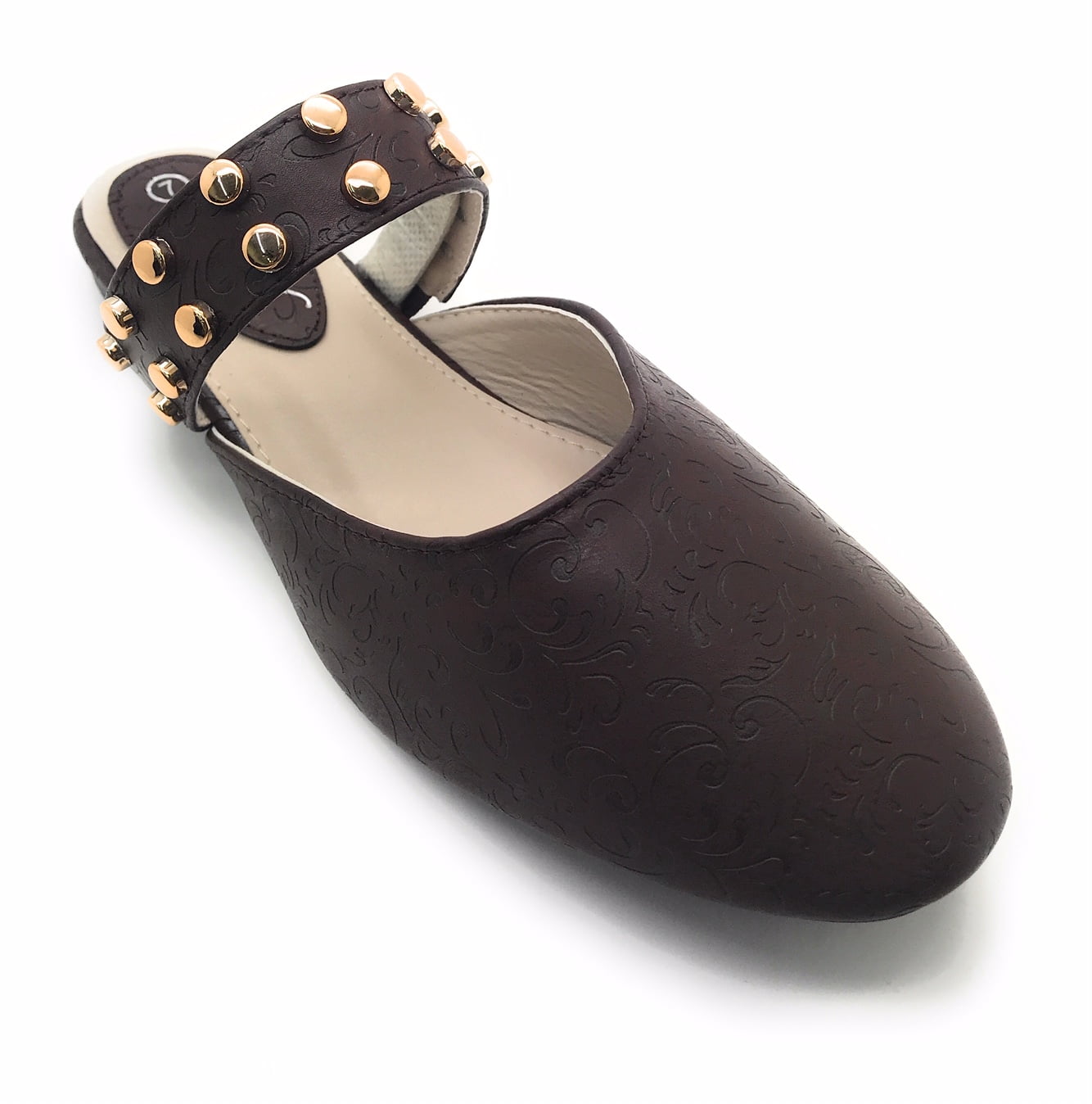 Victoria K Floral Textured Slip On Mules (Women)