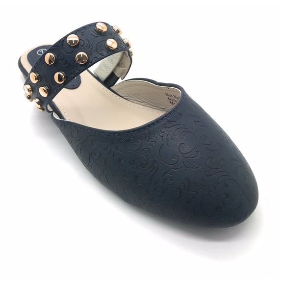 Victoria K Floral Textured Slip On Mules (Women)