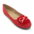 thumbnail image 1 of Victoria K Gold Bow Faux Fur Trim Ballerina Flats (Women), 1 of 4