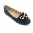 thumbnail image 1 of Victoria K Gold Bow Faux Fur Trim Ballerina Flats (Women), 1 of 4
