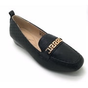 Victoria K Greek Key Buckle Wedge Slipon Moccasins Women