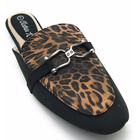 Victoria K Leopard Print Slip On Mules (Women)