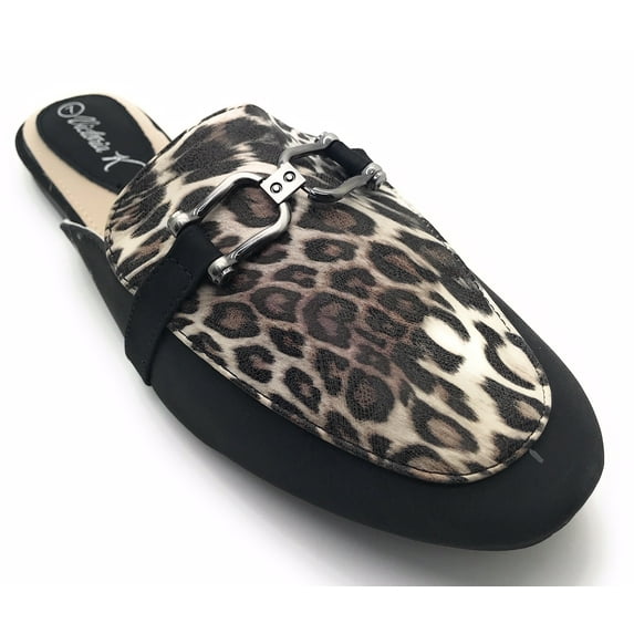 Victoria K Leopard Print Slip On Mules (Women)